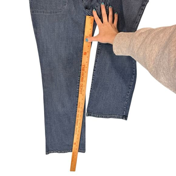 VTG 2003 Y2k TOMMY HILFIGER Jeans Womens SIZE 32x30 Wide Leg Flap Pocket Size 12 - Picture 5 of 11